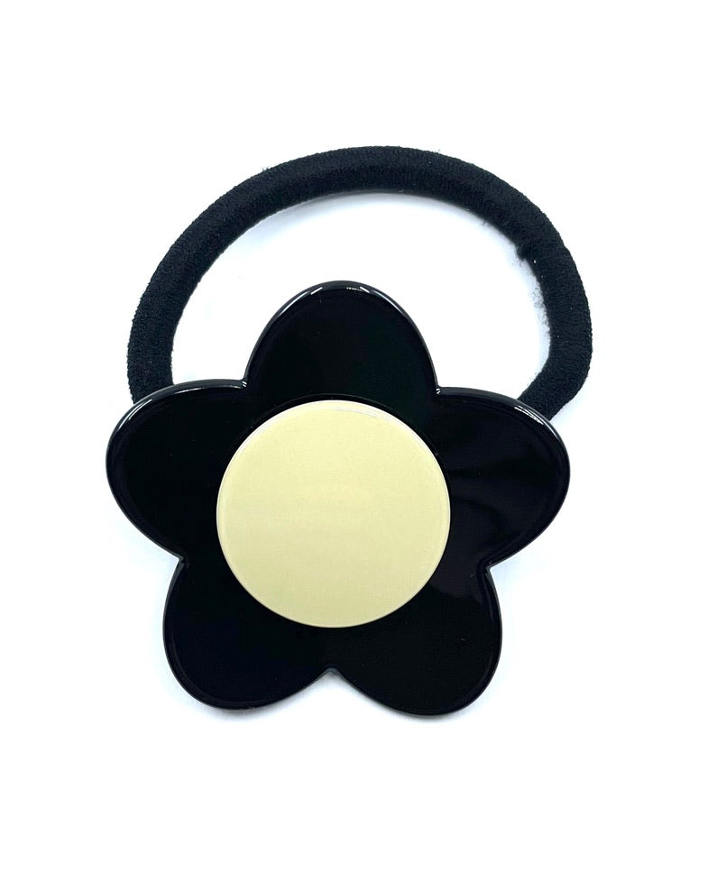 Bibi flower ponytail - Black PM1108 Default Title Official JT Merch