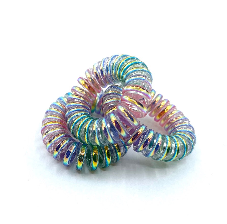 Spiral Hair Ties - Iridescent PM1108 Default Title Official JT Merch