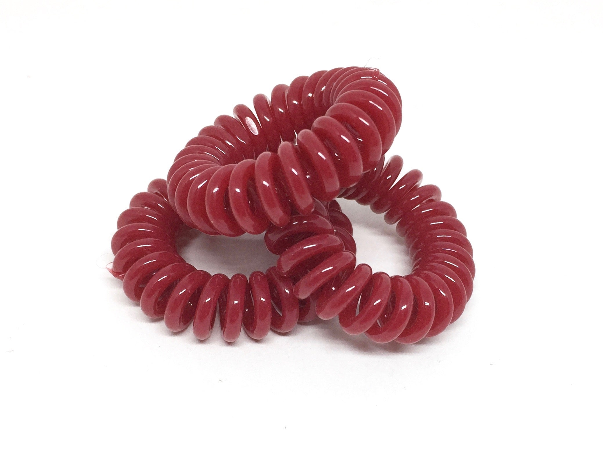 Spiral Hair Ties - Burgandy PM1108 Default Title Official JT Merch