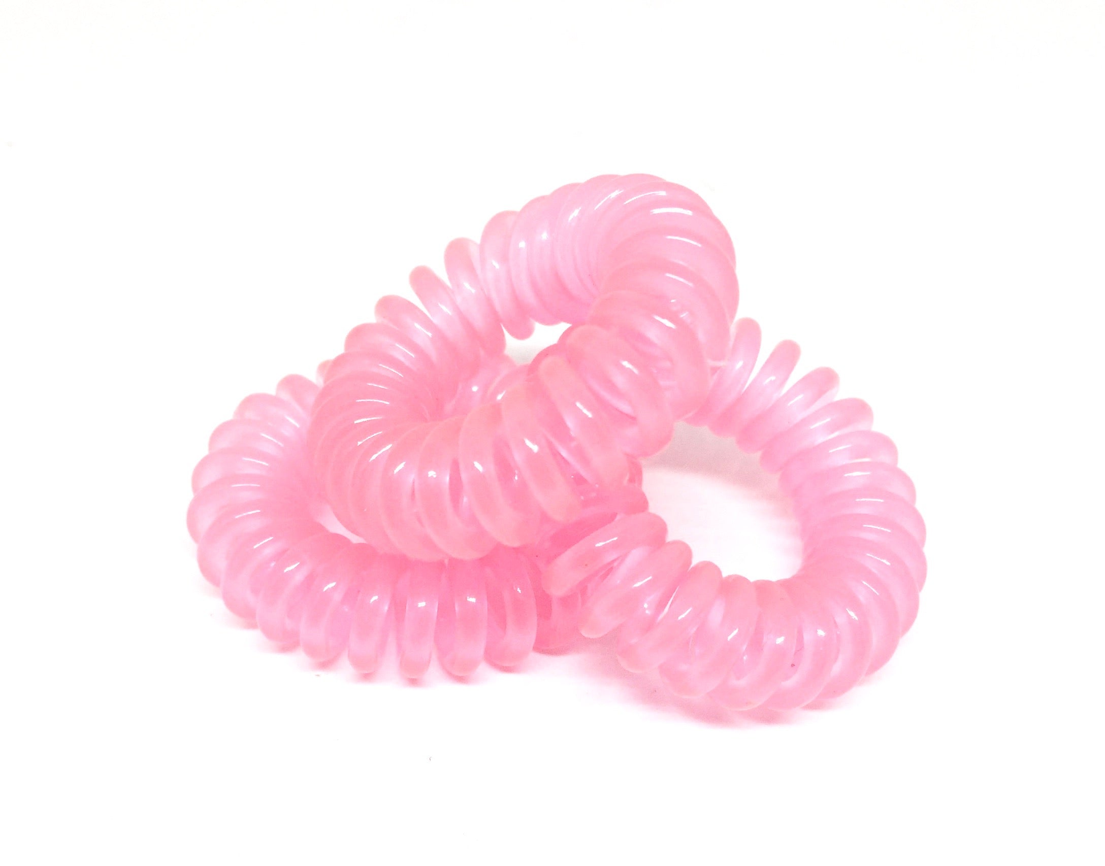 Spiral Hair Ties - pink translucent PM1108 Default Title Official JT Merch