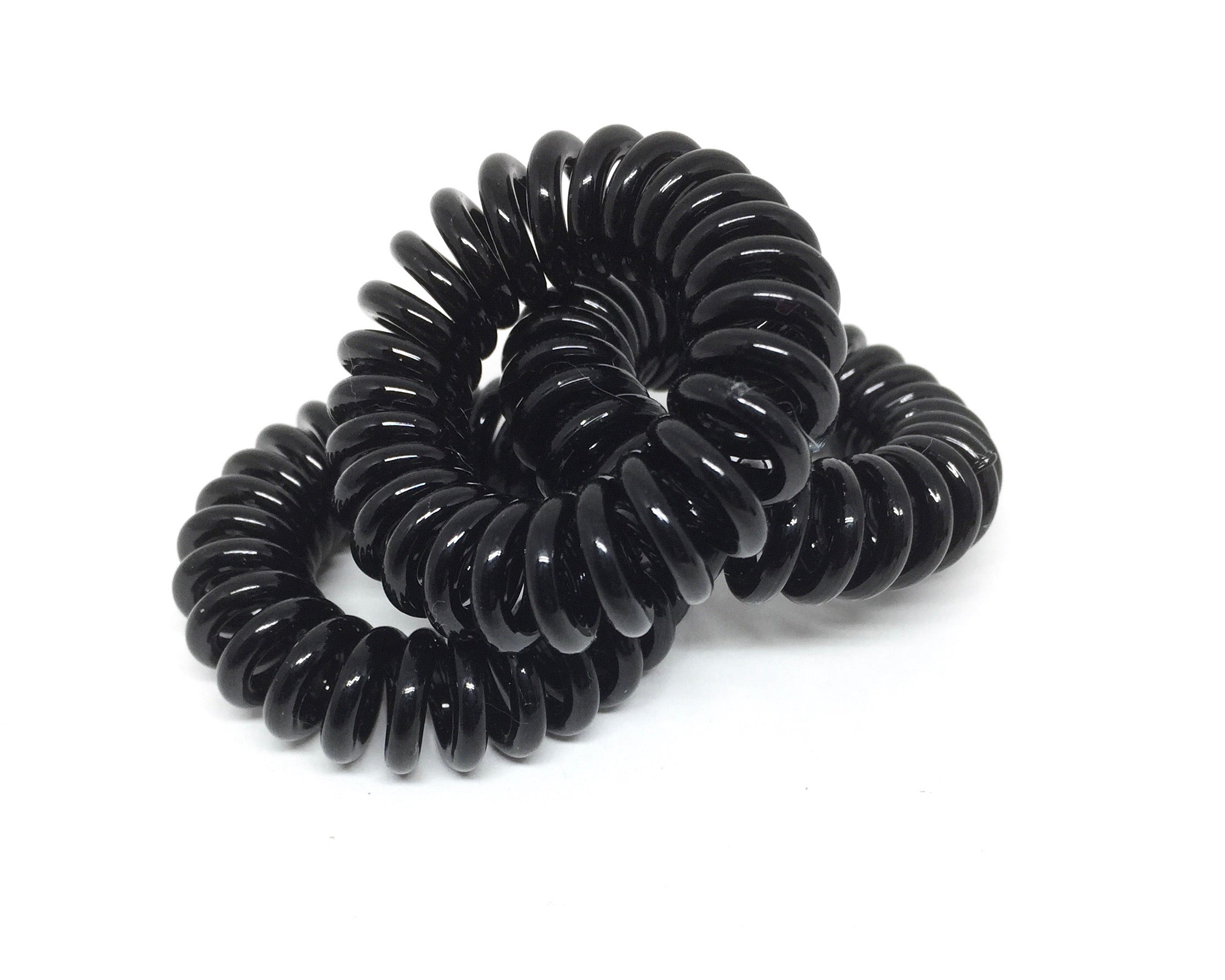 Spiral Hair Ties - No.4 Black PM1108 Default Title Official JT Merch