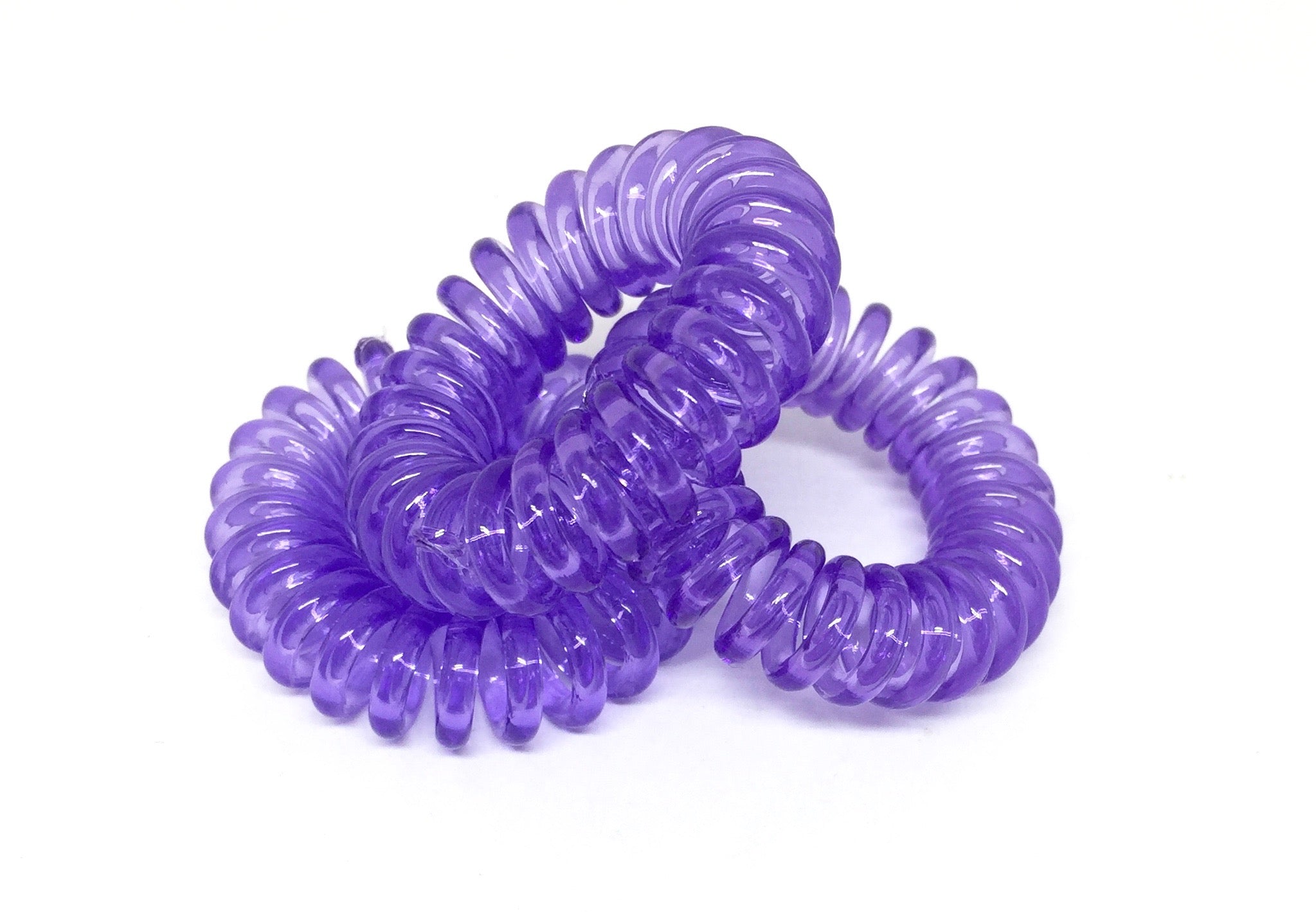 Spiral Hair Ties - Purple translucent PM1108 Default Title Official JT Merch