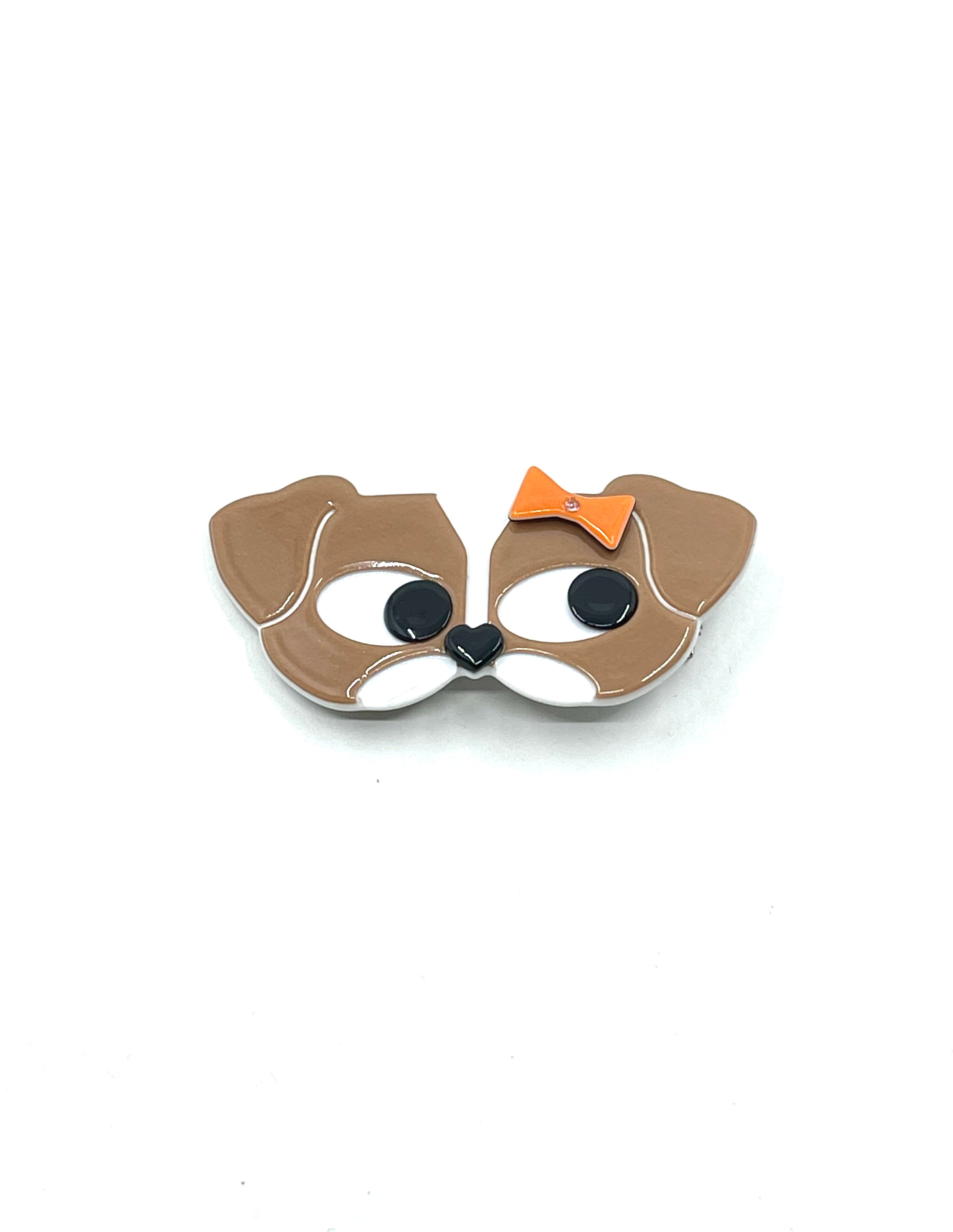 Dog with bow - brown PM1108 Default Title Official JT Merch