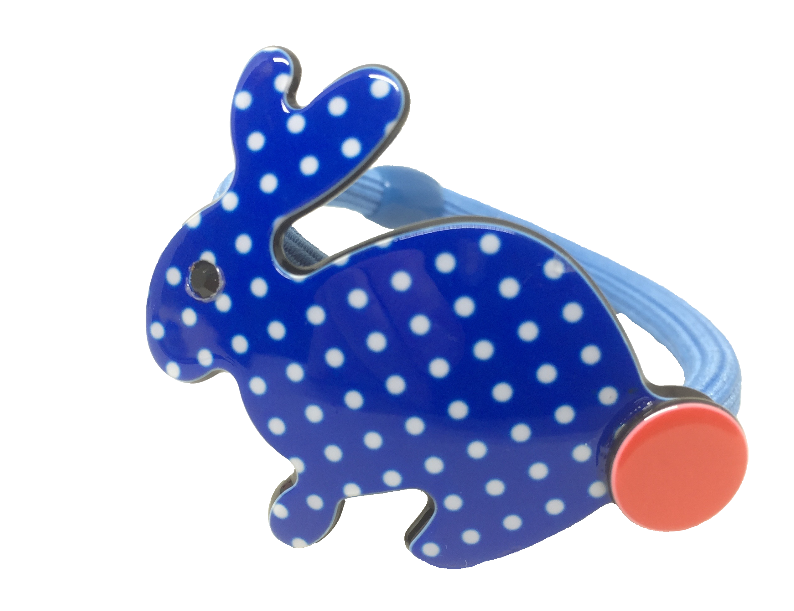 Inky rabbit pony elastic - dark blue polka PM1108 Default Title Official JT Merch