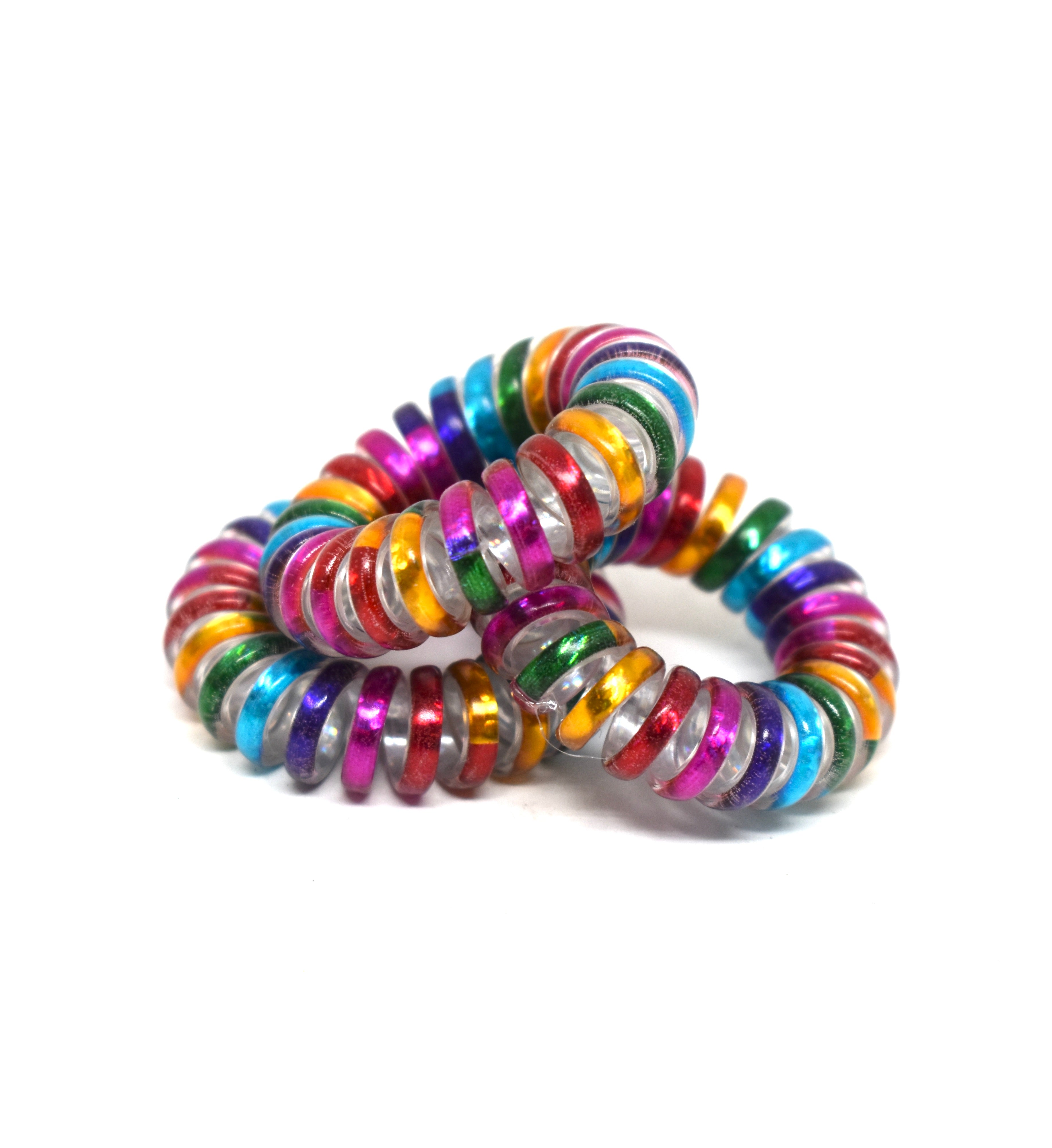 Spiral Hair Ties - Multi stripe PM1108 Default Title Official JT Merch