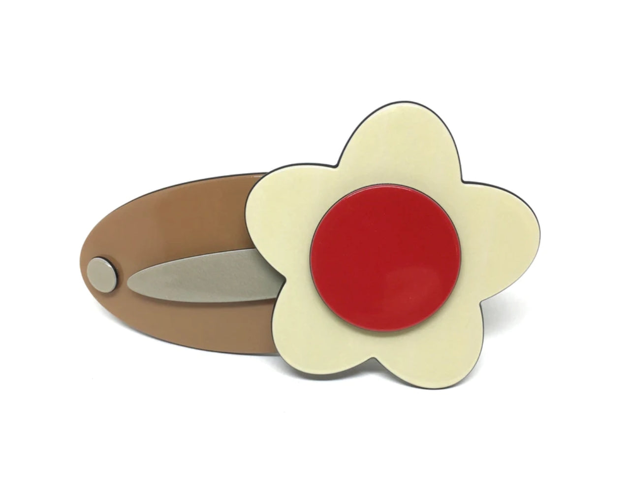 Bibi barrette - Cream/Red PM1108 Default Title Official JT Merch