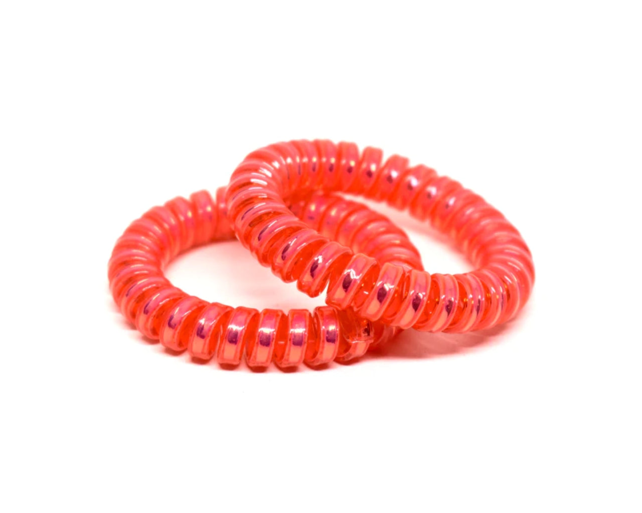 Large Spiral Hair Ties - Bright coral PM1108 Default Title Official JT Merch