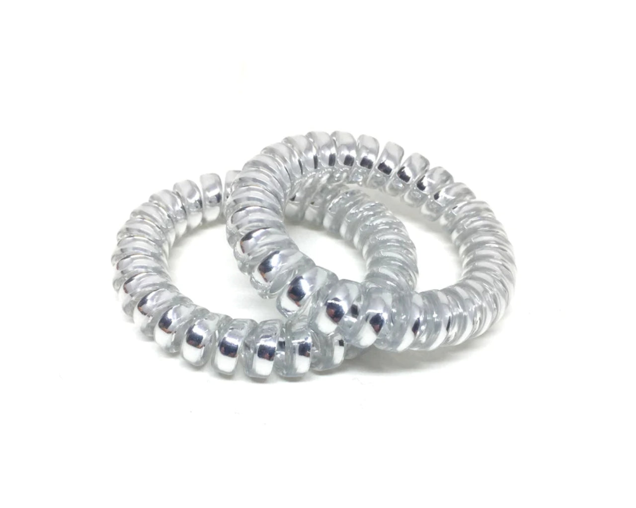 Large Spiral Hair Ties - silver PM1108 Default Title Official JT Merch