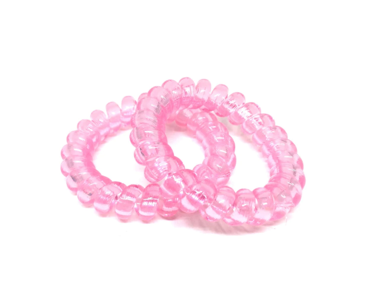 Large Spiral Hair Ties - translucent pink PM1108 Default Title Official JT Merch